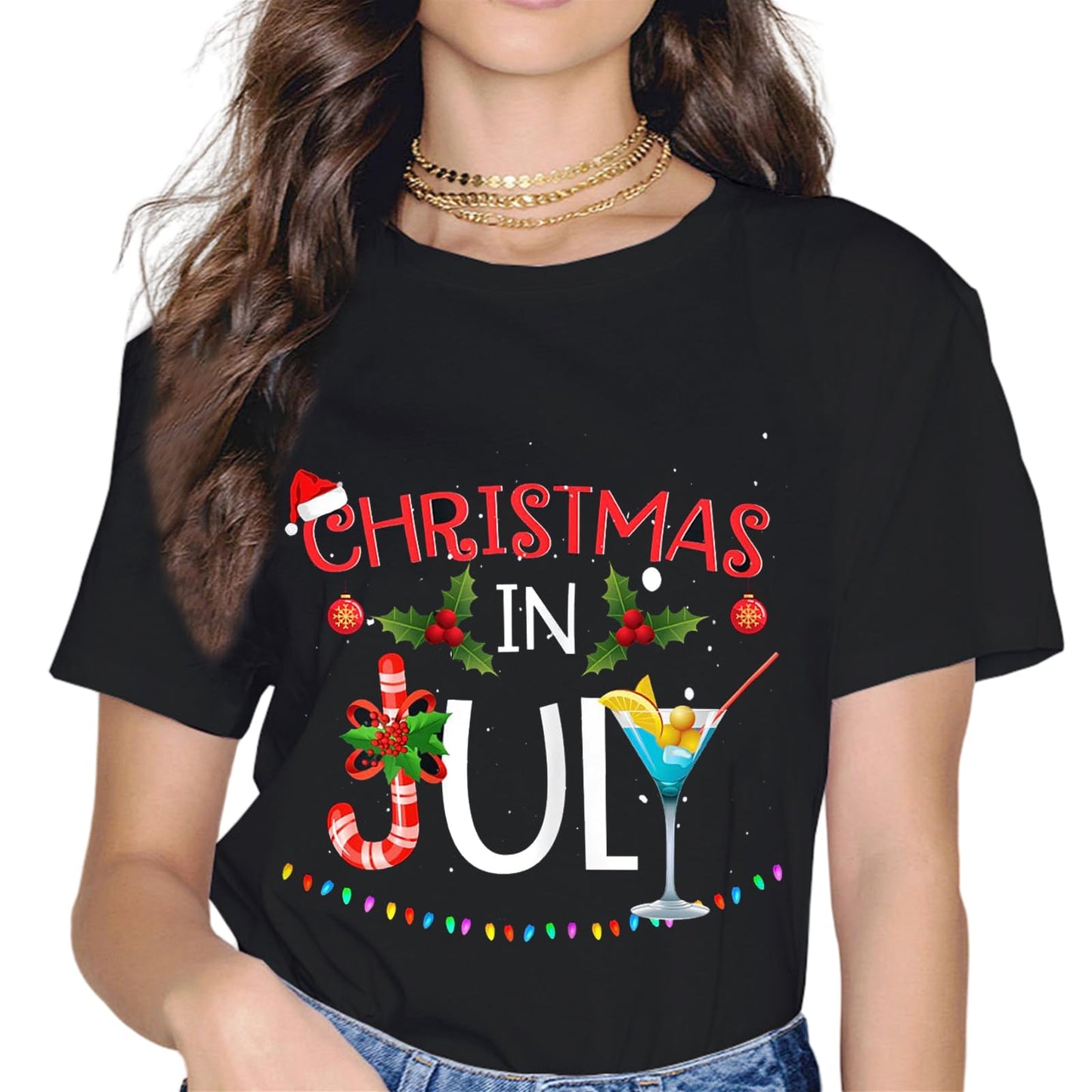 Christmas in July T-Shirt Summer Beach Vacation T-Shirt