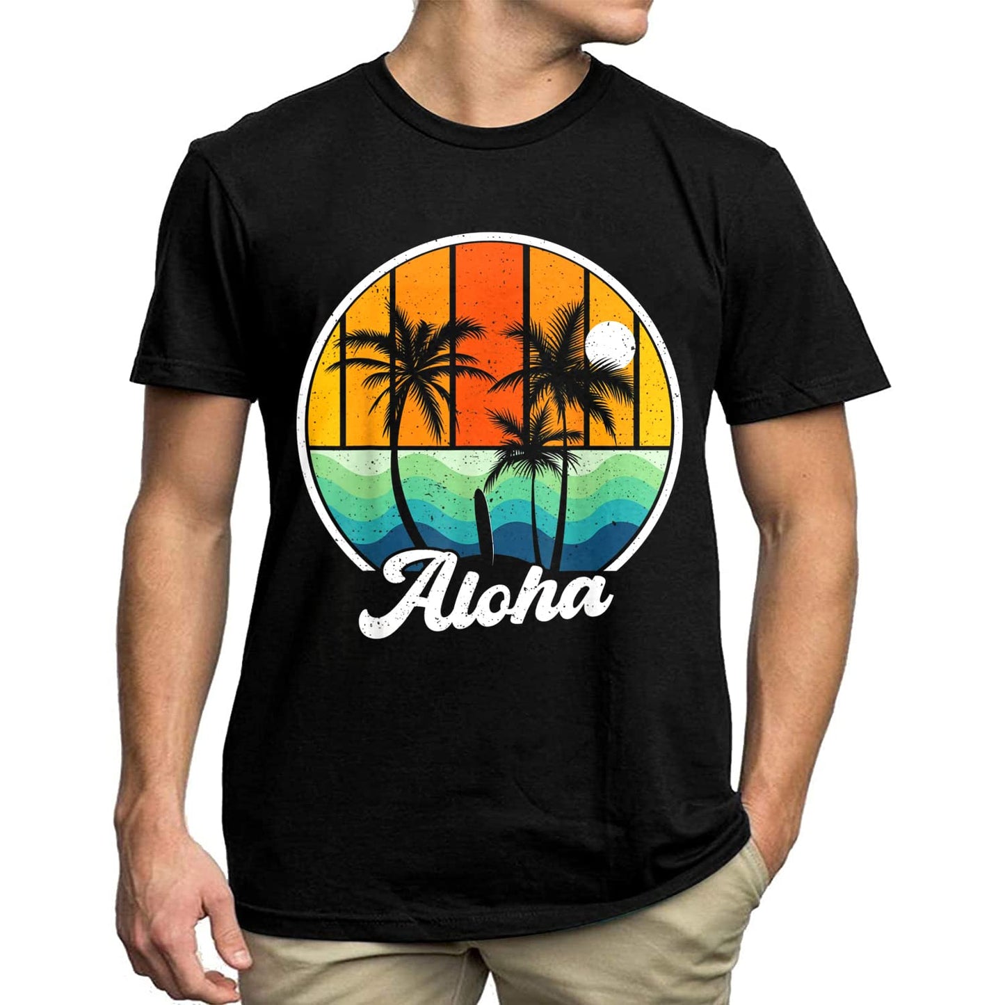 Embrace the Aloha Spirit with our "Aloha Hawaii Surf Vacay" Men's T-Shirt