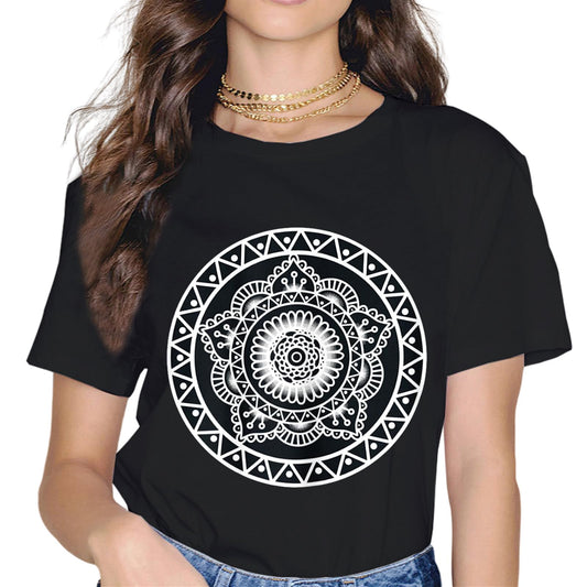 Sassalilly Lotus Flower Unalome Yoga Meditation Awareness Zen T-Shirt