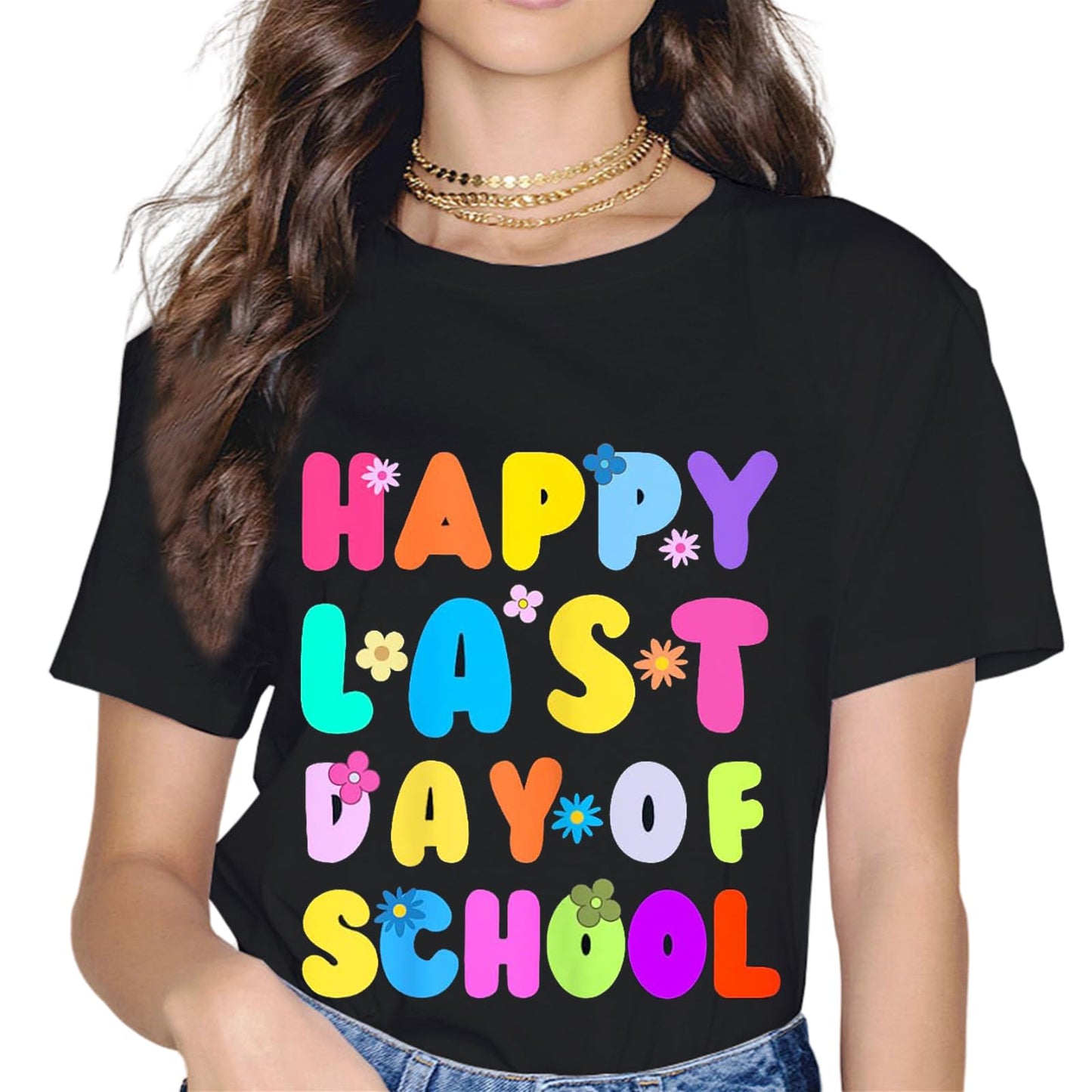 Sassalilly Happy Last Day of School T-Shirt Students and Teachers Shirt T-Shirt