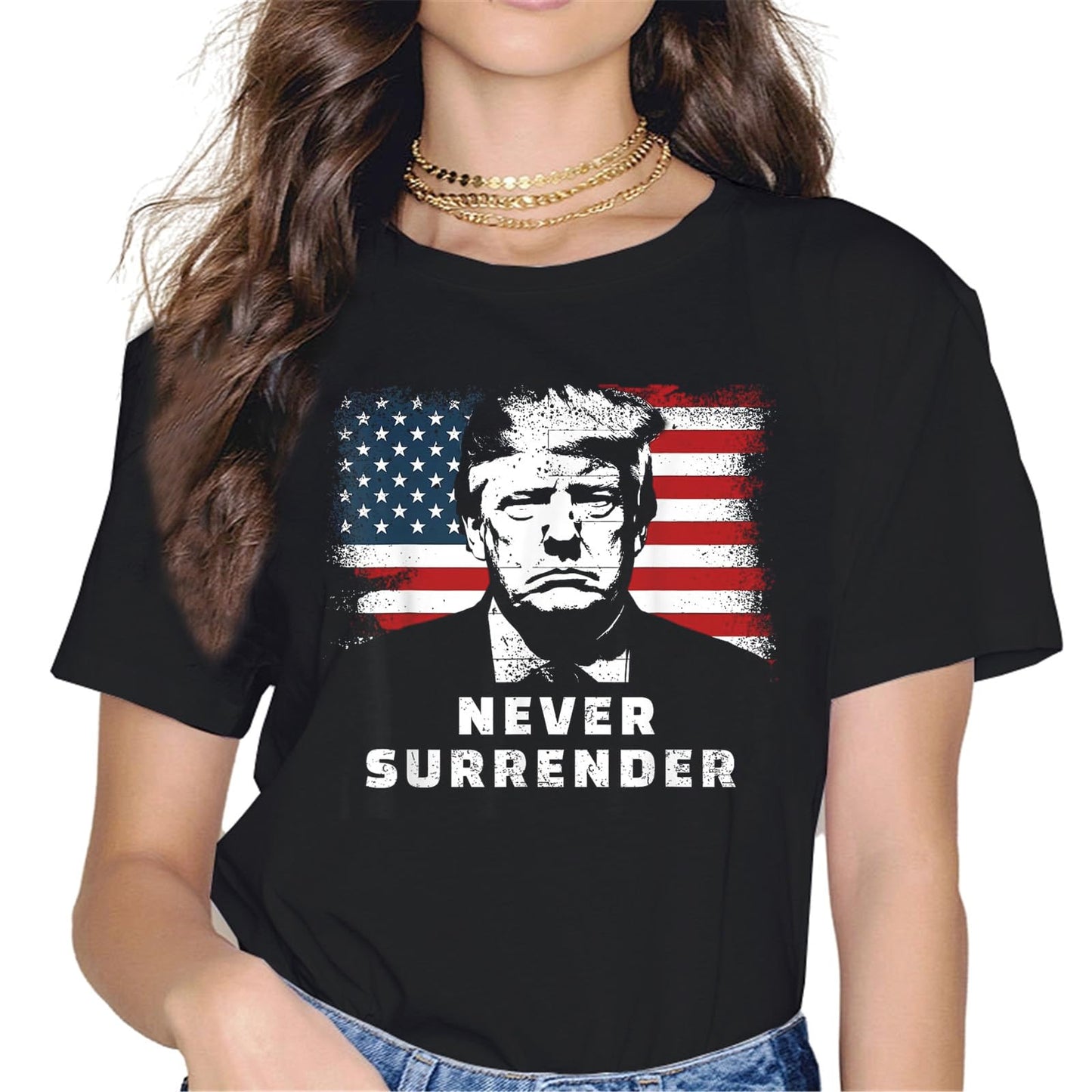 Trump Never Surrenders Trump is Back Again T-Shirt - Hotspots Graphics