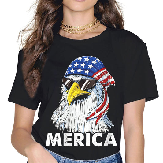 Merica Bandana Bald Eagle T-Shirt - Patriotic Graphics