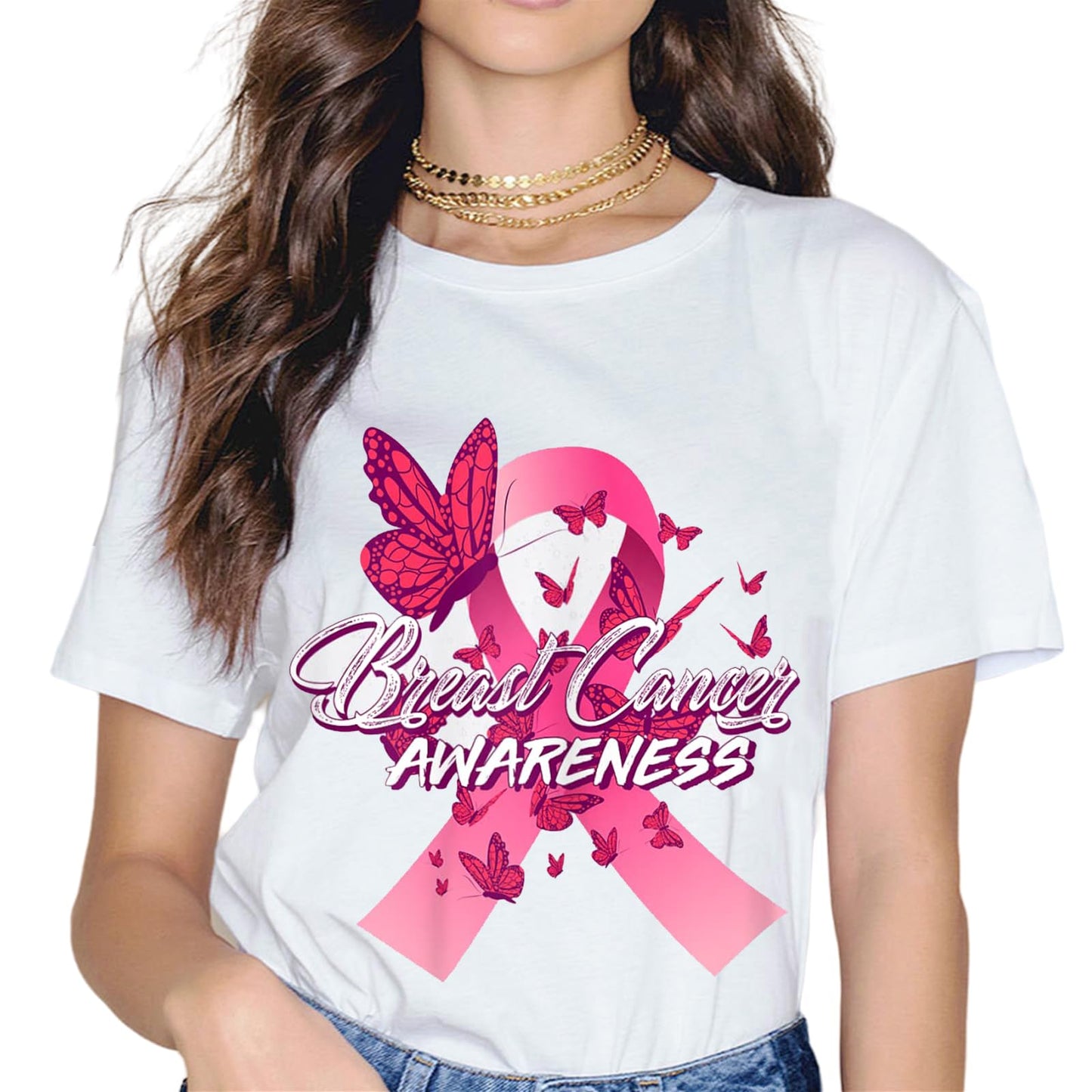 Pink Breast Cancer Awareness Women Warrior T-Shirt