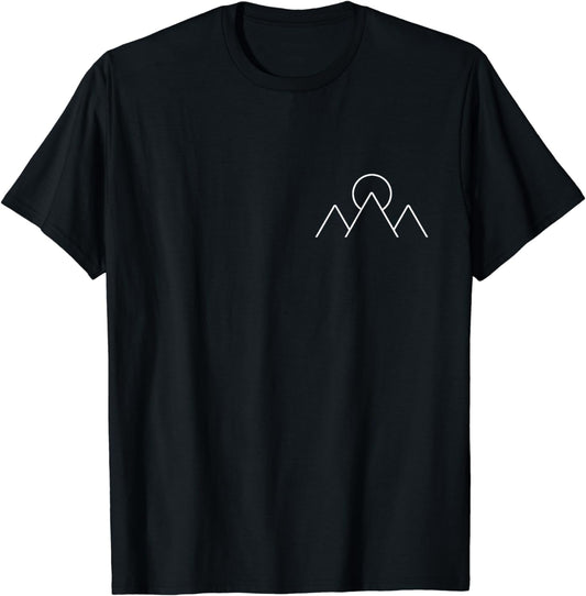 Mountain Nature Minimal Geometric Hiking Camping Hiker Gift T-Shirt