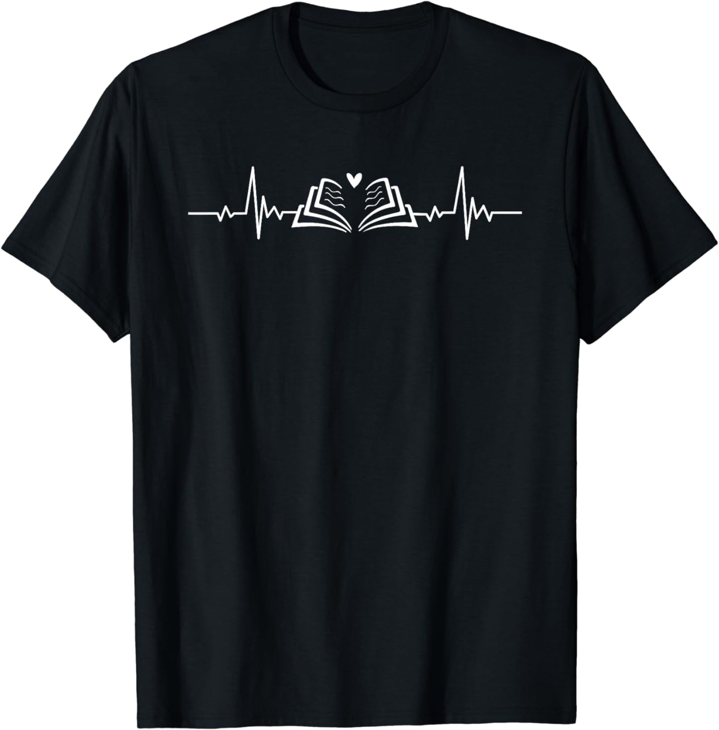 Reading Heartbeat Bookworm Gifts, Book Lover T-Shirt