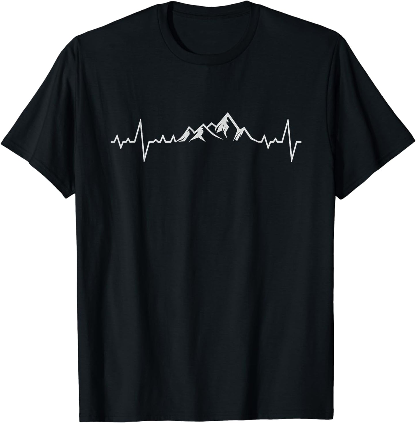 Heartbeat Mountains Cool Hiking Camping Camper Outdoors T-Shirt