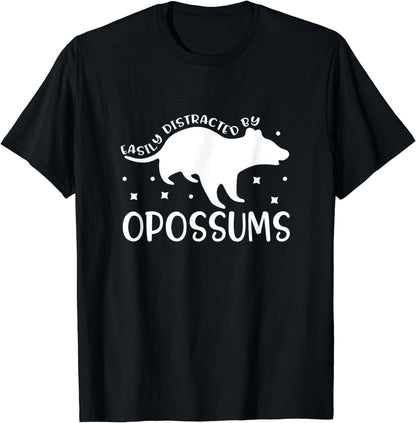 Distractd by Cute Opossums Nature Wildlife Animals T-Shirt