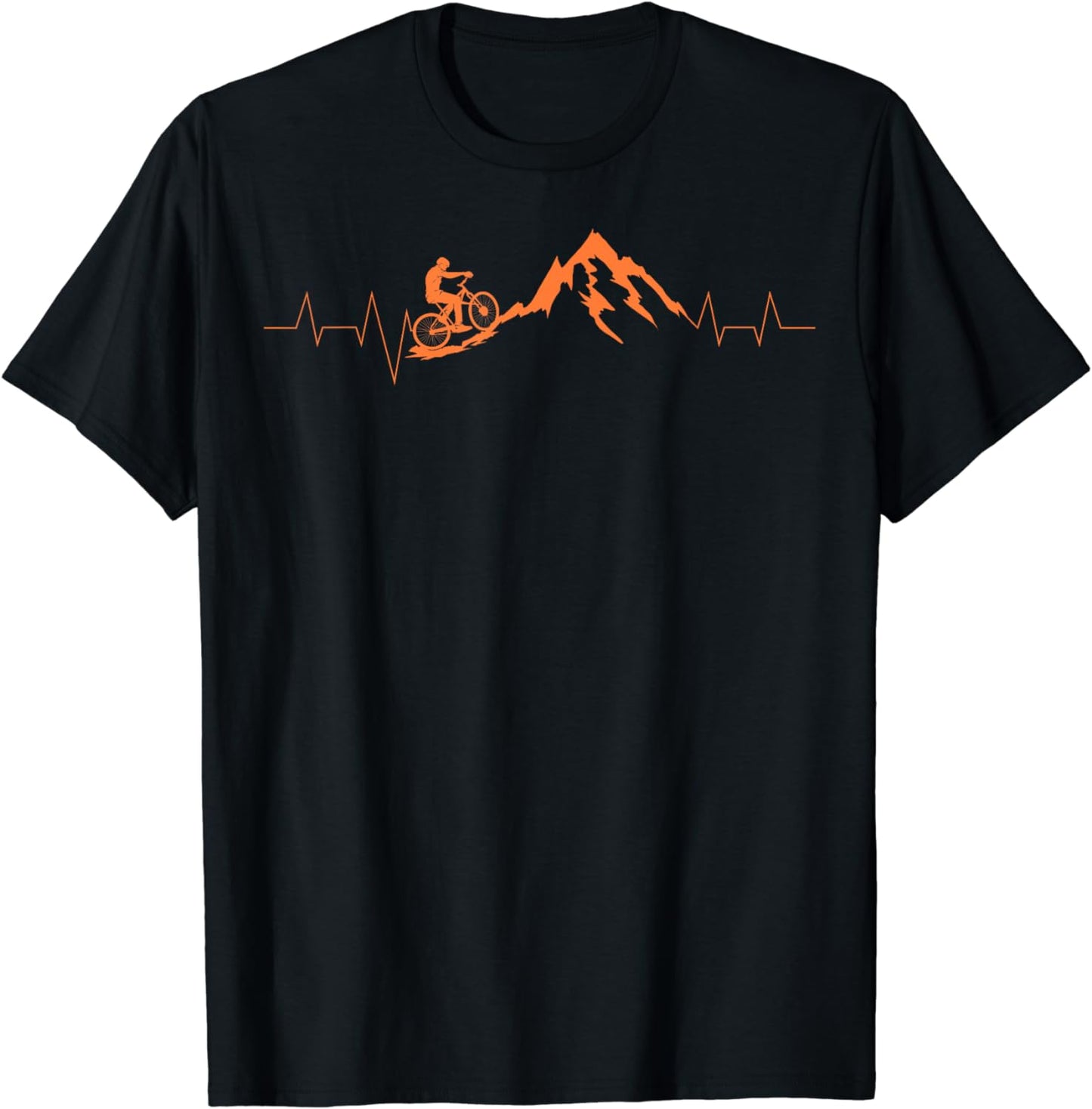 Mountain Bike Heartbeat Shirt | Cute Bike Heartbeat Tee Gift