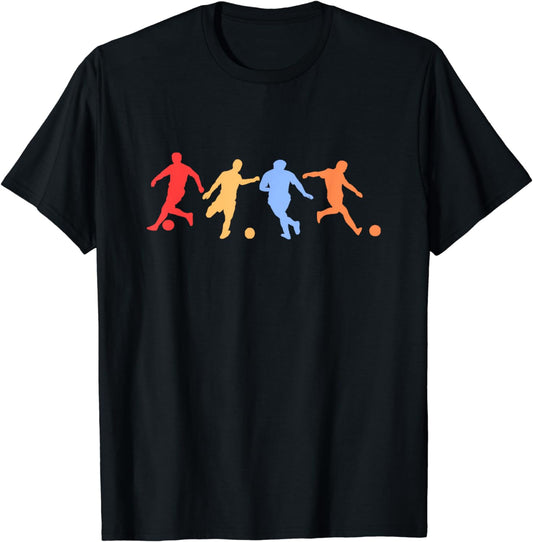 Soccer Gifts - Retro Vintage Colors Soccer Players T-Shirt