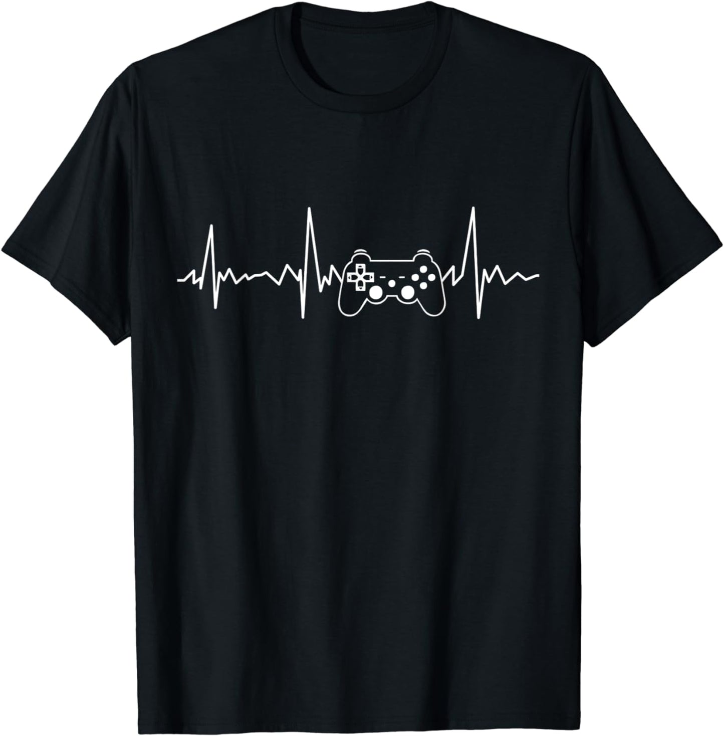 Gamer Heartbeat T-Shirt Funny Video Game Gift Boys Men Gamer T-Shirt