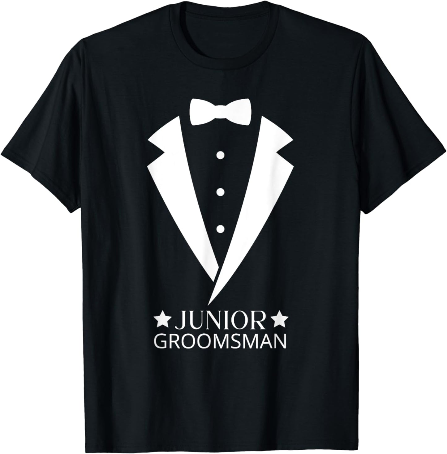 Jr Groomsmen Bow Tie Wedding Party T-Shirt