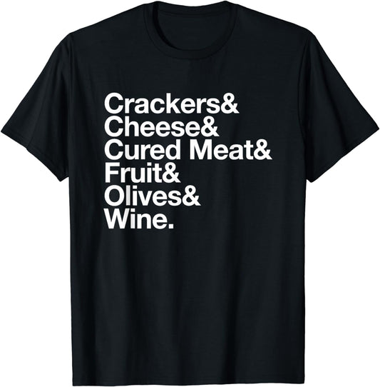 Charcuterie Board Shirt Cheese Lover Foodie Ampersand List T-Shirt