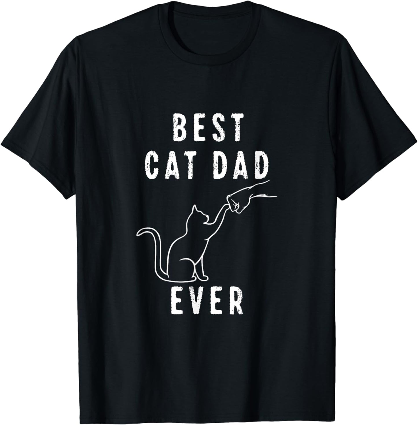 Best Cat Dad Ever Shirt Cat Daddy Paw Fist Bump Meow Cat T-Shirt