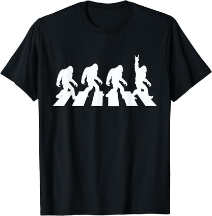 Funny Yeti Sasquatch Bigfoot Road To The Abbey Band Parody T-Shirt