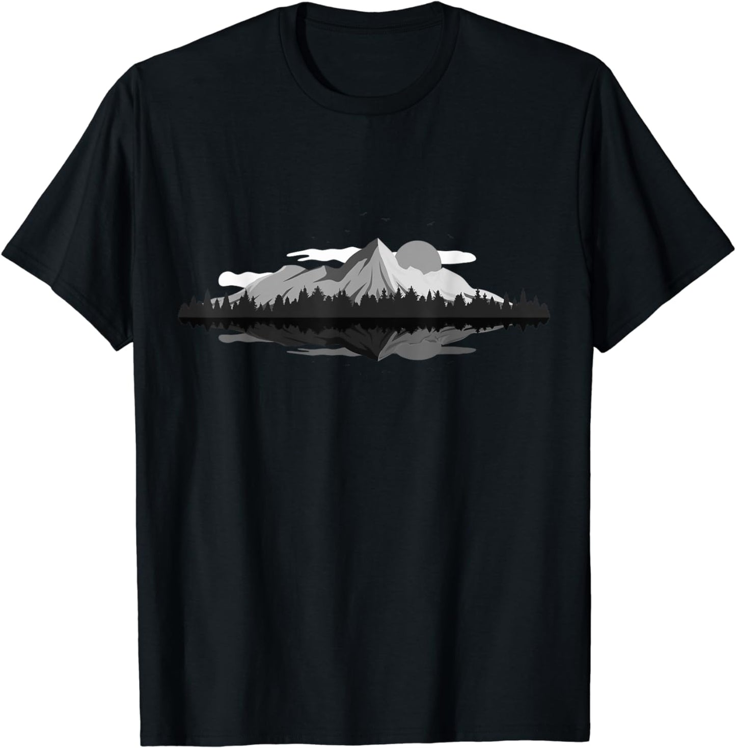 Wildlife Nature Hiking Hiker Forest Reflection Mountain T-Shirt