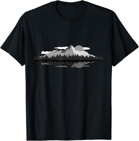 Wildlife Nature Hiking Hiker Forest Reflection Mountain T-Shirt