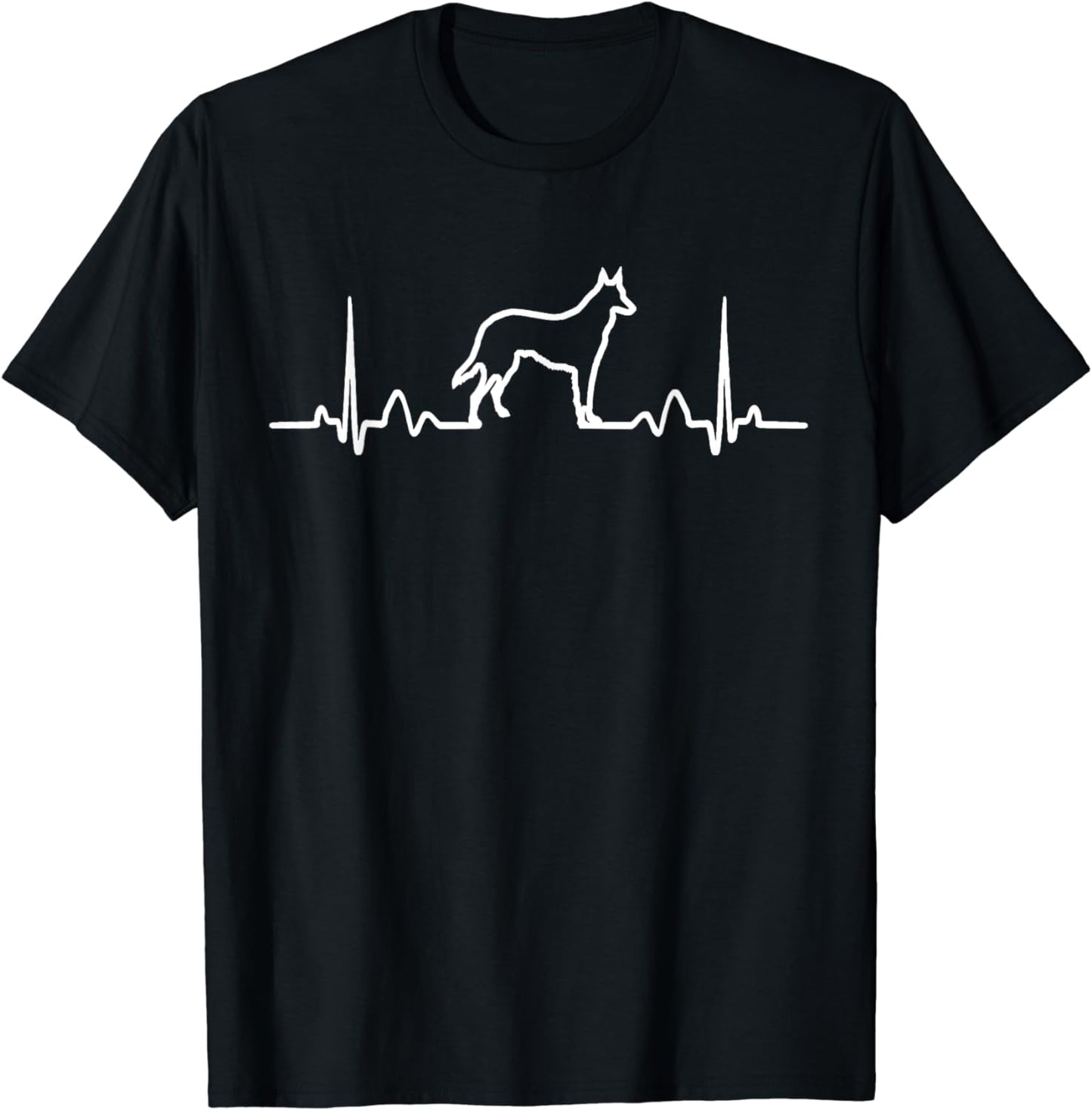 German Shepherd Dog Heartbeat Funny Dog Gift Tee Shirt T-Shirt