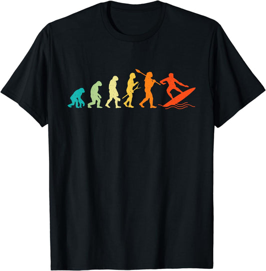 Evolution Of Surfers - Surfboard Surfboarder Surfing T-Shirt