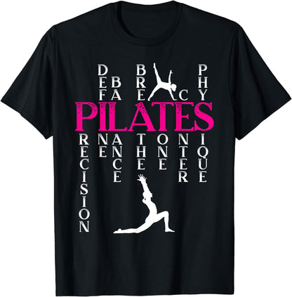 Pilates Fitness Exercise Training Contrology Meditation T-Shirt