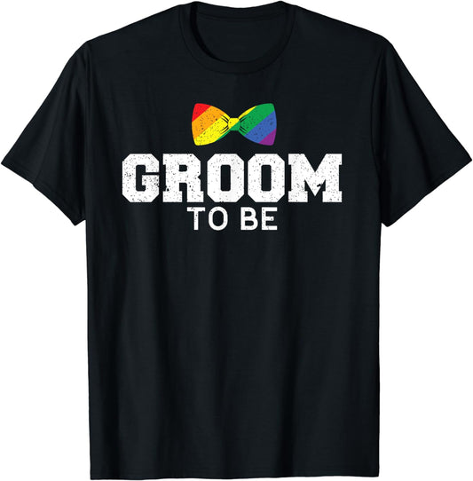 Groom LGBT Shirt Gay Wedding Bachelor T-shirt T-Shirt