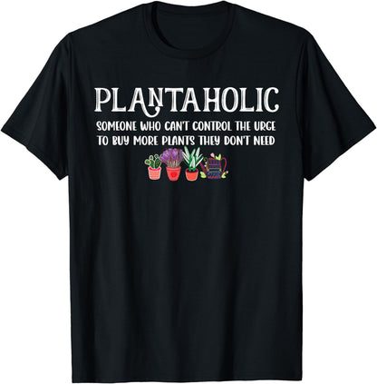 Funny Plantaholic Definition Plant Love Gardener & Gardening T-Shirt