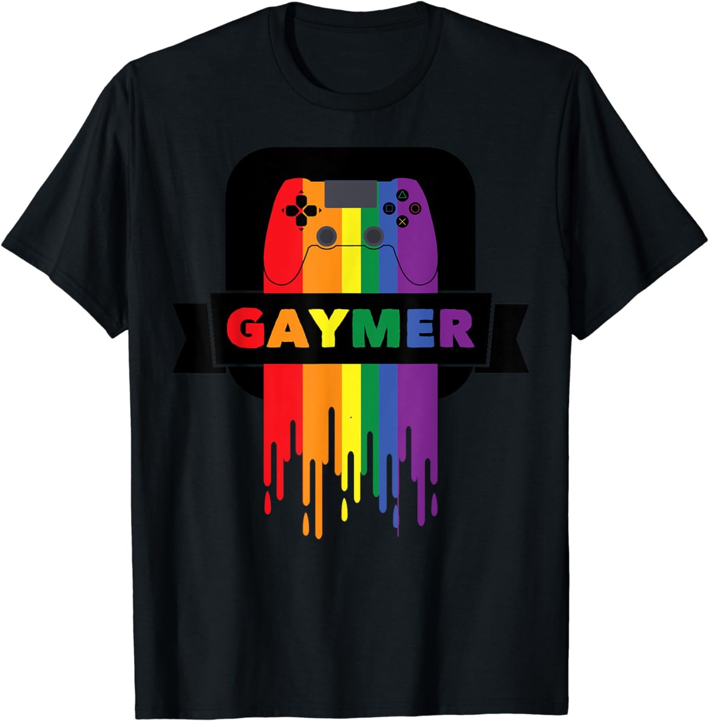 LGBT Gamer Gaymer T-Shirt | Gay Pride Rainbow Gamepad LGBT T-Shirt