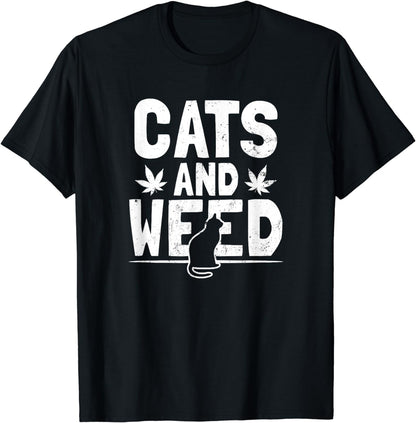 Cat Weed Design Cats And Weed Gift T-Shirt