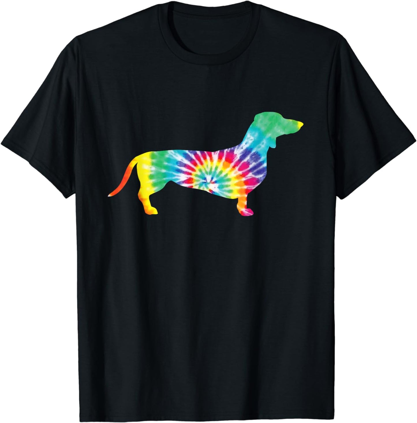 Tie Dye Dog Shirt Hippie Dachshund Retro T-shirt Puppy Gift T-Shirt