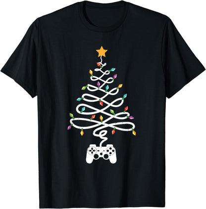 Christmas Video Game Xmas Tree Gaming Lover Video Gamer T-Shirt