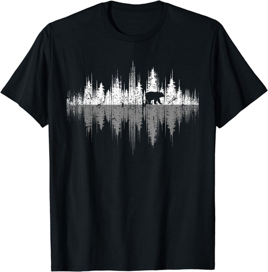 Trees Reflection Wildlife Nature Animal Bear Outdoor Forest T-Shirt