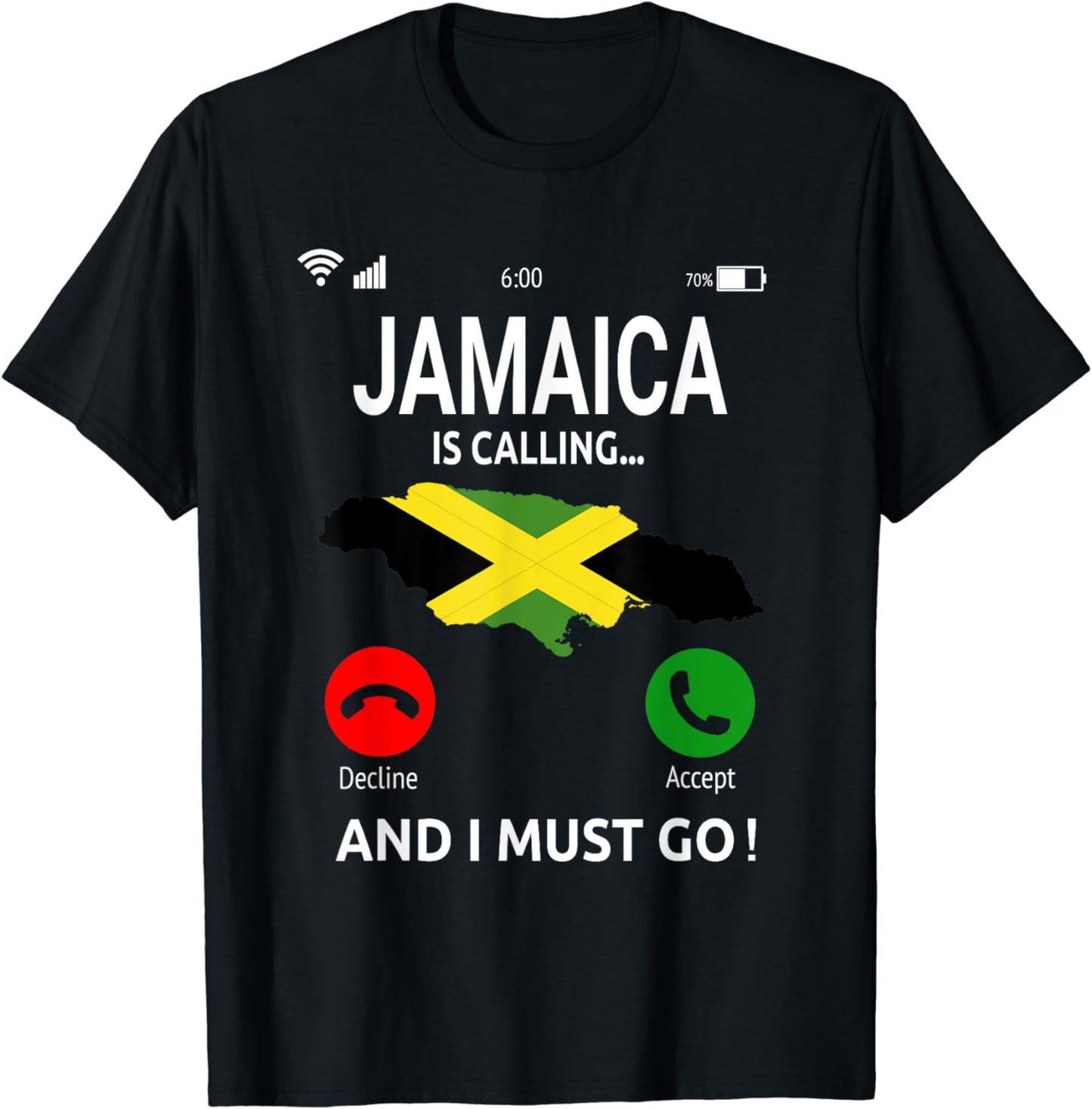 Jamaica Is Calling Jamaican Flag Vacation Jamaica T-Shirt