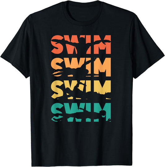 Swimming Swimmer Swim Retro Vintage T-Shirt