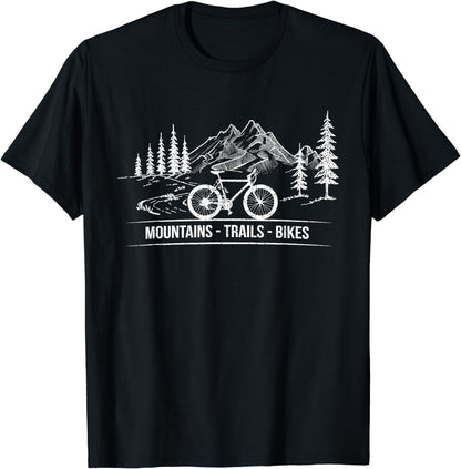 Mountain Trail Bikes - Cyclist Bike Rider Bicycle Riding T-Shirt