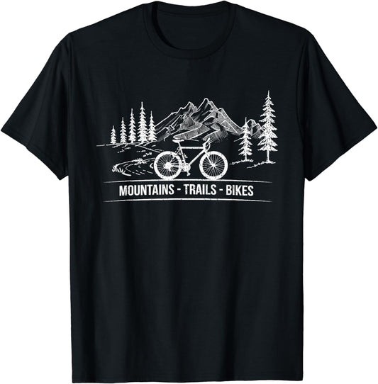 Mountain Trail Bikes - Cyclist Bike Rider Bicycle Riding T-Shirt
