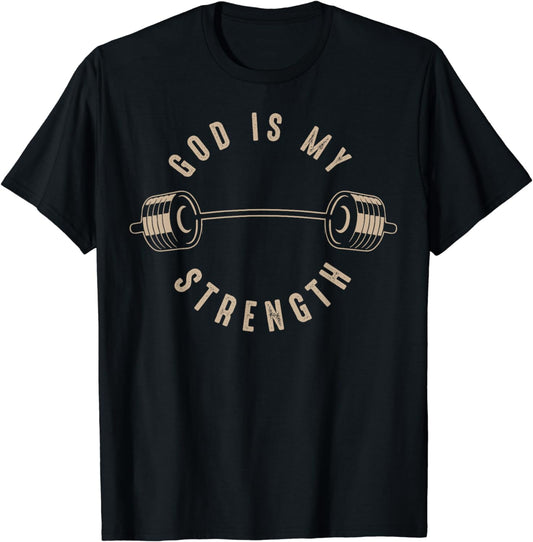 God Is My Strength Shirt | Cute God Is Rock Funny Gym Gift