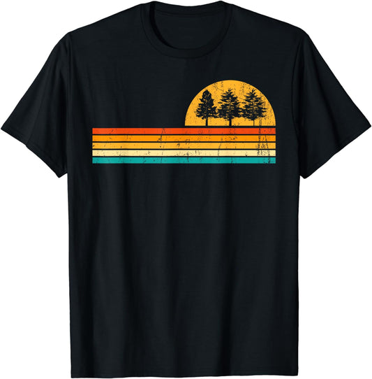 Retro Outdoors Nature Wildlife Trees Forest T-Shirt