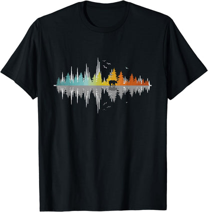 Trees Reflection Wildlife Nature Animal Bear Outdoor Forest T-Shirt
