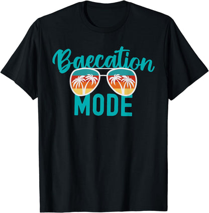 Cute Couples Trip Matching Vacation Baecation Mode T-Shirt