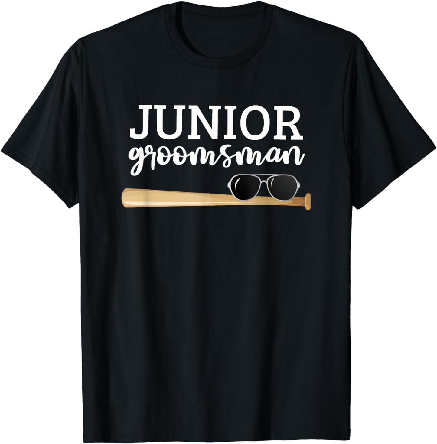 Junior Groomsman Baseball Bat Wedding Party Jr Boys Gift T-Shirt