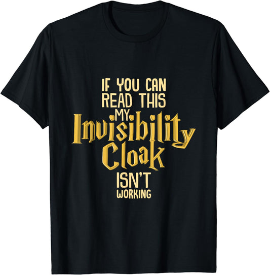 Invisibility Cloak Shirt Geek Book Movie Lover TShirt Kids