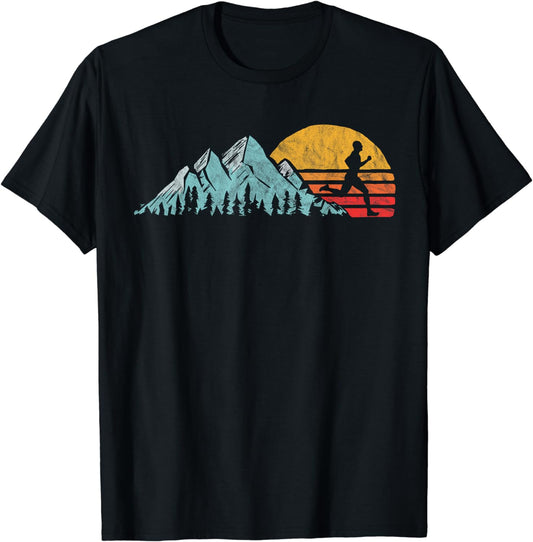 Mountain Runner - Retro Style Vintage Running T-Shirt