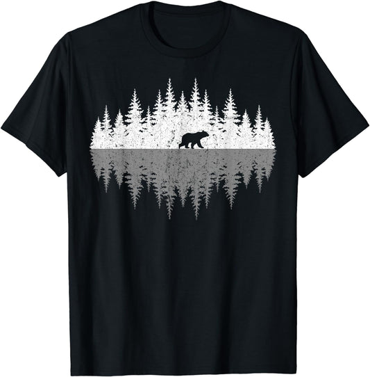 Bear Tree Wildlife Nature Funny Outdoor Gifts For Men Women T-Shirt