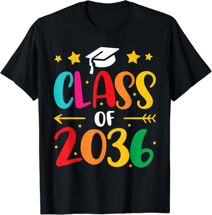 Kindergarten Class of 2036 Shirt First Day School Boy Girl T-Shirt