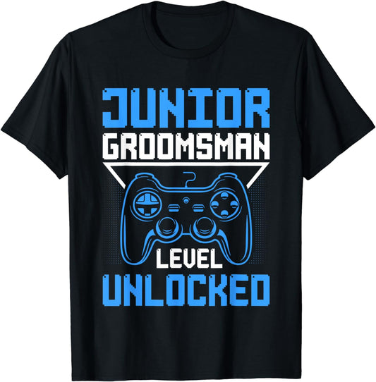 Cute Junior Groomsman Gaming Wedding Party Jr Boys Gift T-Shirt