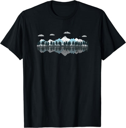 Outdoor Mountains Landscape Forest Trees Reflection Nature T-Shirt