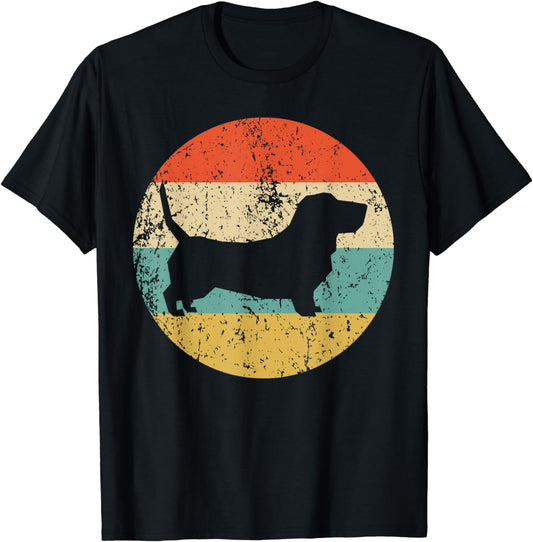 Basset Hound Shirt - Vintage Retro Basset Hound Dog T-Shirt