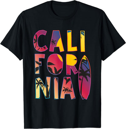 California Surfing Vintage Retro Surf Summer Gift T-Shirt