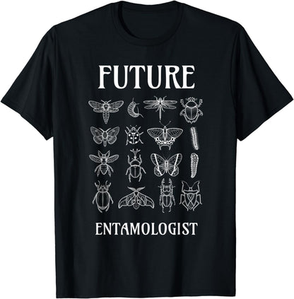 Future Entomologist Insect Chart Bug Types T-Shirt