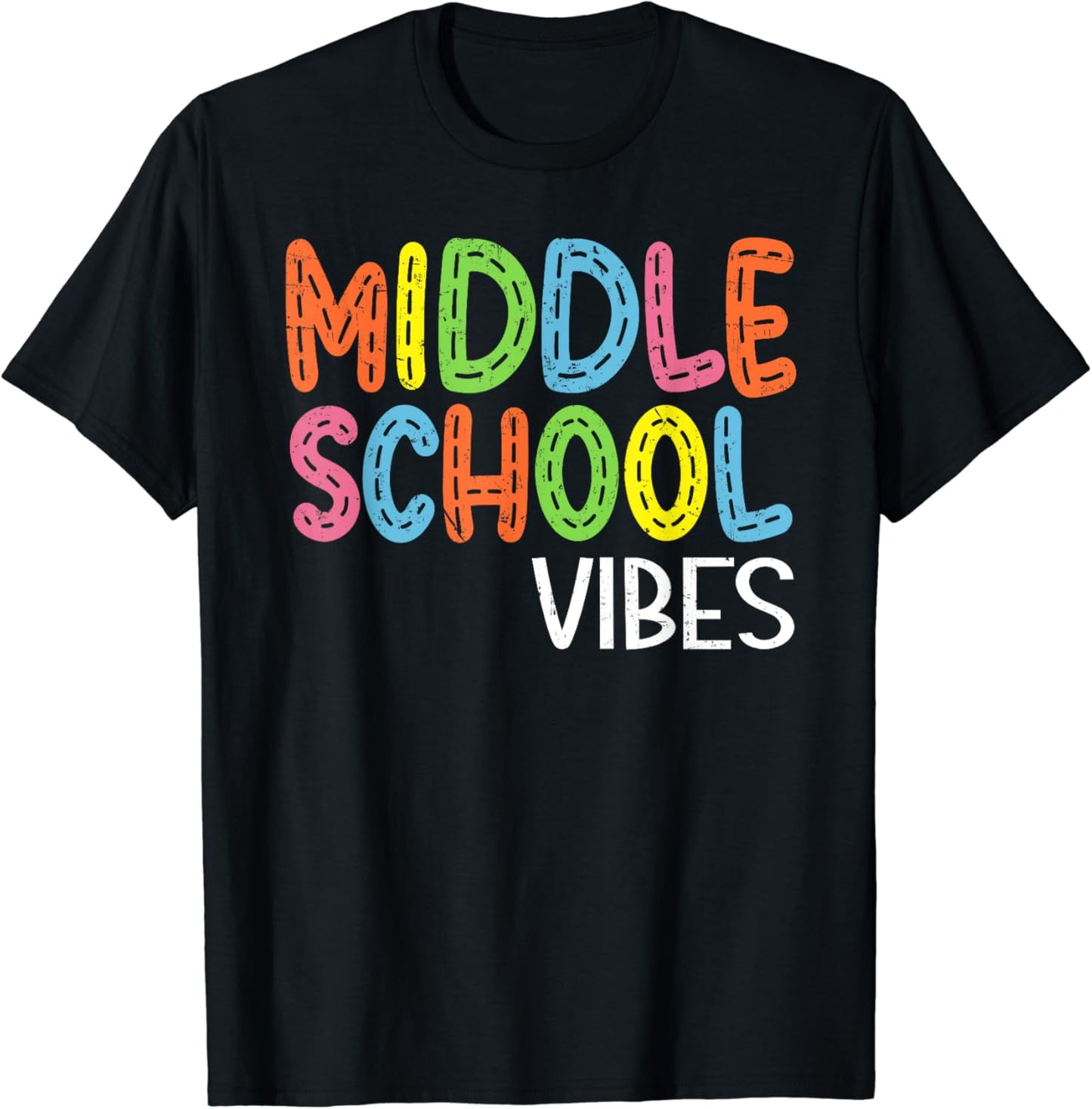 First Day Of Middle School Vibes Teacher Back To School 2024 T-Shirt