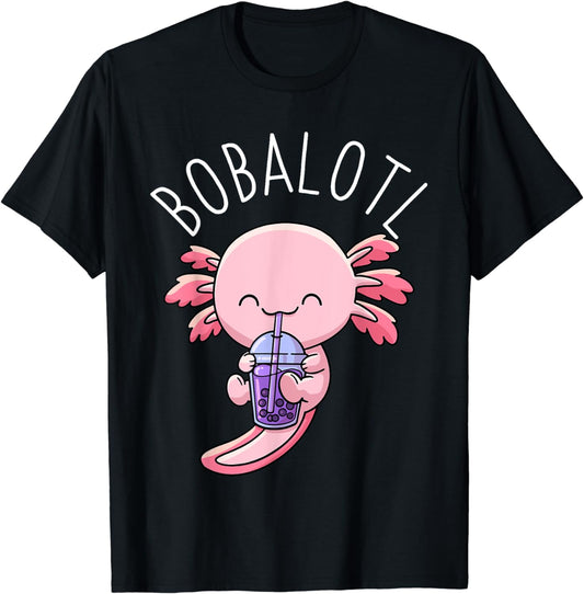 Bobalotl Axolotl Boba Tea Bubble Milk T-Shirt